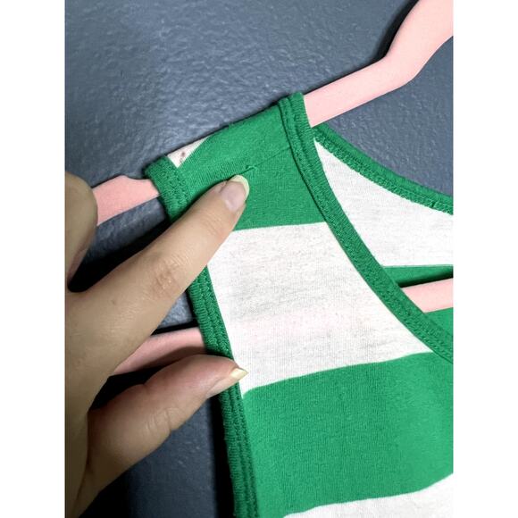 Gilly Hicks Tank Top Women's Size Large Striped Green White Layering Y2k Preppy - Picture 5 of 9